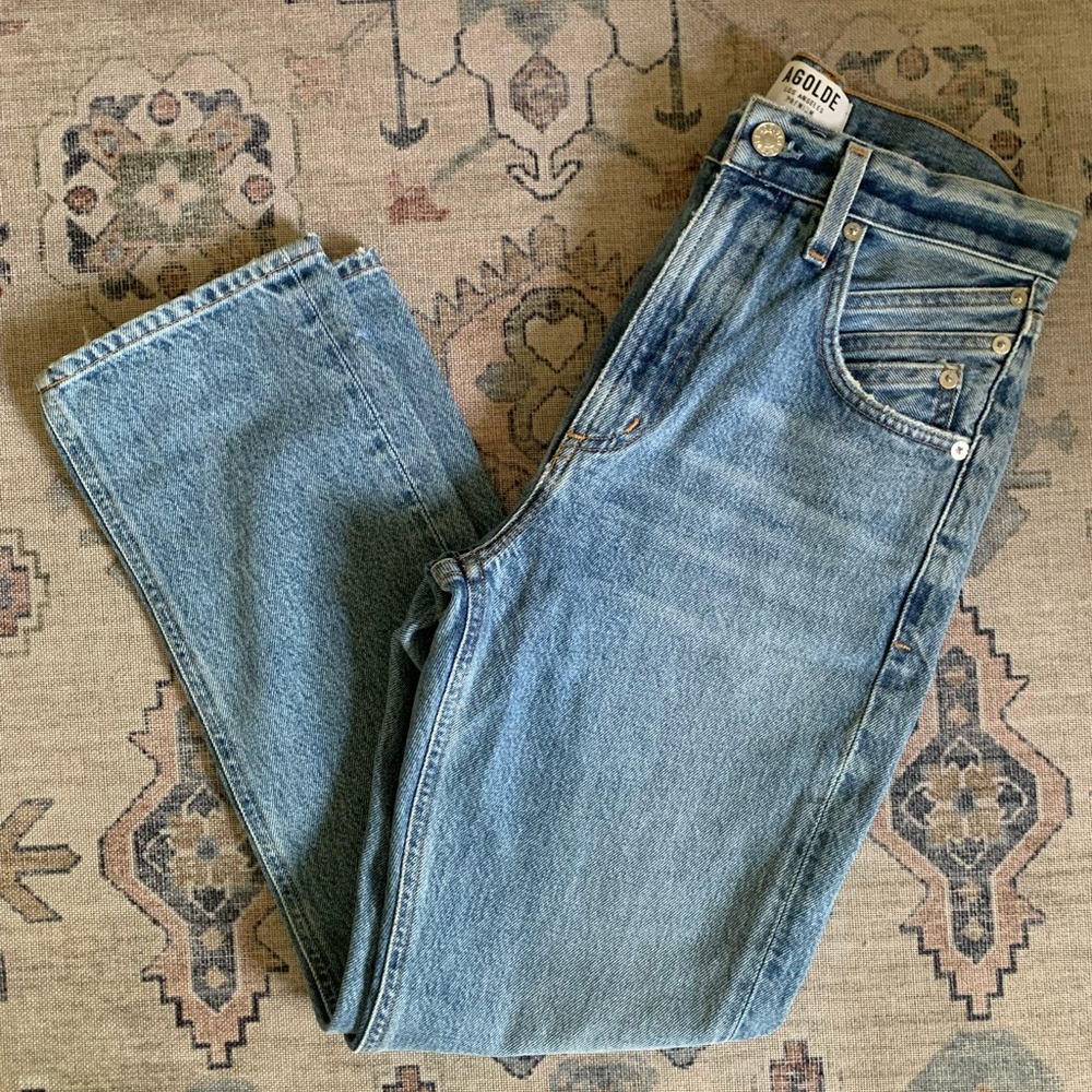Agolde high waisted crop jeans